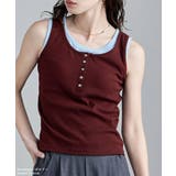 etoll エトル レイヤード風配色カップインタンクトップ | Fashion Letter | 詳細画像8 