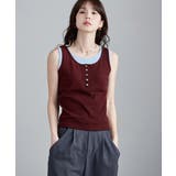 etoll エトル レイヤード風配色カップインタンクトップ | Fashion Letter | 詳細画像11 