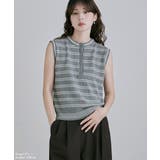 etoll エトル ブークレボーダーヘンリーネックトップス | Fashion Letter | 詳細画像9