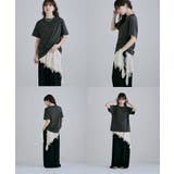 etoll エトル ランジェリー風サテンアシンメトリーキャミソール | Fashion Letter | 詳細画像3 
