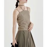 etoll エトル マルチウェイチョーカー風リブキャミソール | Fashion Letter | 詳細画像14 