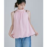 ピンク | etoll エトル シフォンアメスリバルーンブラウス | Fashion Letter