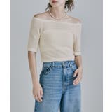 アイボリー | etoll エトル マルチウェイスクエアネックサマーニット | Fashion Letter