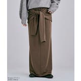 etoll エトル 裏毛腰巻き風レイヤードIラインスカート | Fashion Letter | 詳細画像6 