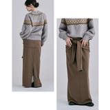 etoll エトル 裏毛腰巻き風レイヤードIラインスカート | Fashion Letter | 詳細画像8