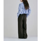 etoll エトル ビスチェ風フリルストライプシャツ | Fashion Letter | 詳細画像14 