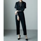 ブラック | etoll エトル 3piecesジャケット&パンツセットアップドレス | Fashion Letter