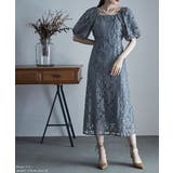 etoll エトル パフスリーブレースロングドレス | Fashion Letter | 詳細画像6