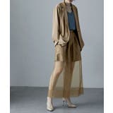 ベージュ | etoll エトル 3piecesジャケット&オーガンジーパンツセットアップドレス | Fashion Letter