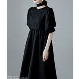 etoll エトル ジャガードパフスリーブドレス | Fashion Letter | 詳細画像2