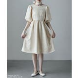 etoll エトル ジャガードパフスリーブドレス | Fashion Letter | 詳細画像5