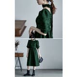 etoll エトル ジャガードパフスリーブドレス | Fashion Letter | 詳細画像9