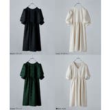 etoll エトル ジャガードパフスリーブドレス | Fashion Letter | 詳細画像17