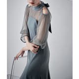 ブルー | etoll エトル カットアウトマーメイドドレス | Fashion Letter