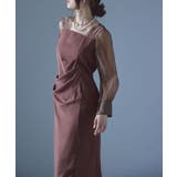 ピンク | etoll エトル ドレープデザインIラインドレス | Fashion Letter