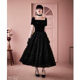 etoll エトル ベロアロゼットフレアドレス | Fashion Letter | 詳細画像13
