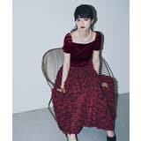 etoll エトル ベロアロゼットフレアドレス | Fashion Letter | 詳細画像16