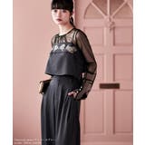 etoll エトル 3piece刺繍リボンビスチェ&タックワイドパンツセットアップ | Fashion Letter | 詳細画像5