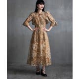 ベージュ | etoll エトル グラデーションレースボレロ＆ウエストタックフレアドレス | Fashion Letter