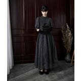 チャコール | etoll エトル スパングルレースキャスリーンフレアドレス | Fashion Letter