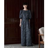 etoll エトル ジャガードクロップブラウス＆タックワイドパンツセットアップ | Fashion Letter | 詳細画像2 