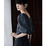 etoll エトル ジャガードクロップブラウス＆タックワイドパンツセットアップ | Fashion Letter | 詳細画像3 