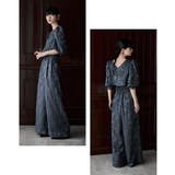 etoll エトル ジャガードクロップブラウス＆タックワイドパンツセットアップ | Fashion Letter | 詳細画像4 