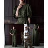 etoll エトル ジャガードクロップブラウス＆タックワイドパンツセットアップ | Fashion Letter | 詳細画像10 