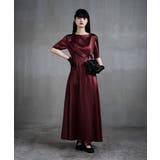 etoll エトル サテンウエストタックドレス | Fashion Letter | 詳細画像13 