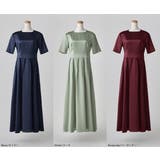 etoll エトル サテンウエストタックドレス | Fashion Letter | 詳細画像17 