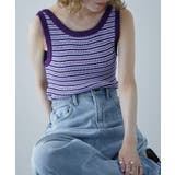 パープル | etoll エトル マルチボーダー | Fashion Letter