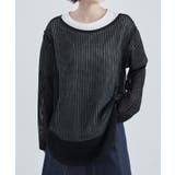 ブラック | etoll エトル 2wayスリーブメッシュプルオーバー | Fashion Letter