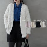 etoll エトル フェイクファーオーバーカーディガン | Fashion Letter | 詳細画像1