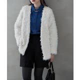 アイボリー | etoll エトル フェイクファーオーバーカーディガン | Fashion Letter