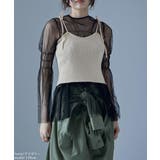 etoll エトル ショルダーリボンリブニットキャミソール | Fashion Letter | 詳細画像5 