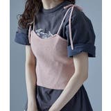 etoll エトル ショルダーリボンリブニットキャミソール | Fashion Letter | 詳細画像17 