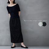 etoll エトル レトロドットクレープタイトスカート | Fashion Letter | 詳細画像1