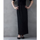 etoll エトル レトロドットクレープタイトスカート | Fashion Letter | 詳細画像2