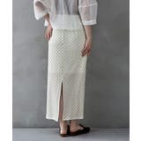 etoll エトル レトロドットクレープタイトスカート | Fashion Letter | 詳細画像15