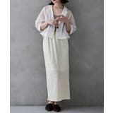 アイボリー | etoll エトル レトロドットクレープタイトスカート | Fashion Letter