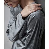 etoll エトル ラインストーンベロアトップス | Fashion Letter | 詳細画像17 