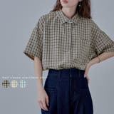 etoll エトル ハーフスリーブオーバーチェックシャツ | Fashion Letter | 詳細画像1