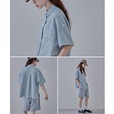 etoll エトル ハーフスリーブオーバーチェックシャツ | Fashion Letter | 詳細画像7