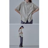 etoll エトル ハーフスリーブオーバーチェックシャツ | Fashion Letter | 詳細画像10