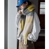 イエロー | etoll エトル フリンジシャギーボリュームマフラー | Fashion Letter