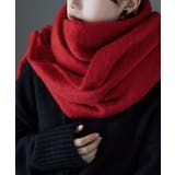 レッド | etoll エトル フリンジシャギーボリュームマフラー | Fashion Letter