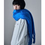 ロイヤルブルー | etoll エトル フリンジシャギーボリュームマフラー | Fashion Letter