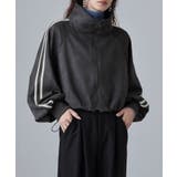 チャコール | etoll エトル サイドラインスエード調トラックジャケット | Fashion Letter