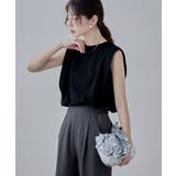 etoll エトル ショルダータックノースリーブTシャツ | Fashion Letter | 詳細画像3 