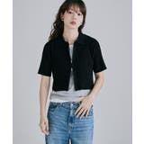ブラック | etoll エトル ポロ襟Wジップカーディガン | Fashion Letter